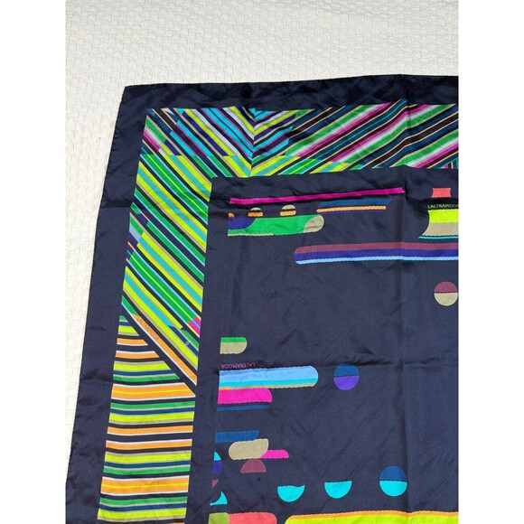 Laltramoda Square Silk Scarf Modern MCM Colorful 33"x33" - Picture 2 of 9